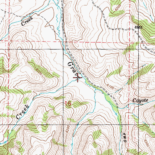 Topographic Map of West Creek, ID