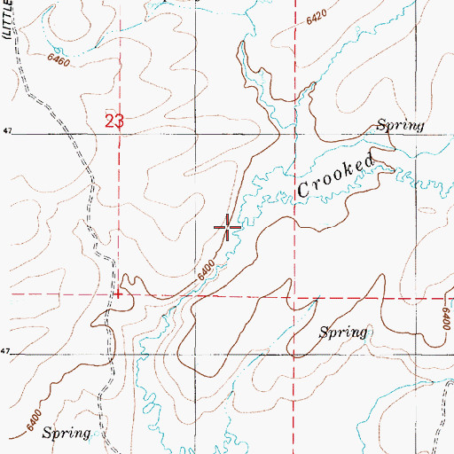 Topographic Map of West Fork Crooked Creek, ID