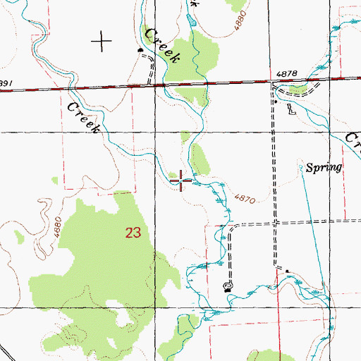 Topographic Map of Wilson Creek, ID
