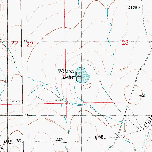 Topographic Map of Wilson Lake, ID