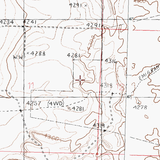 Topographic Map of Webb Brothers Wildlife Habitat Area, ID