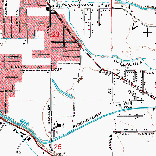 Topographic Map of White Pine Elementary School, ID