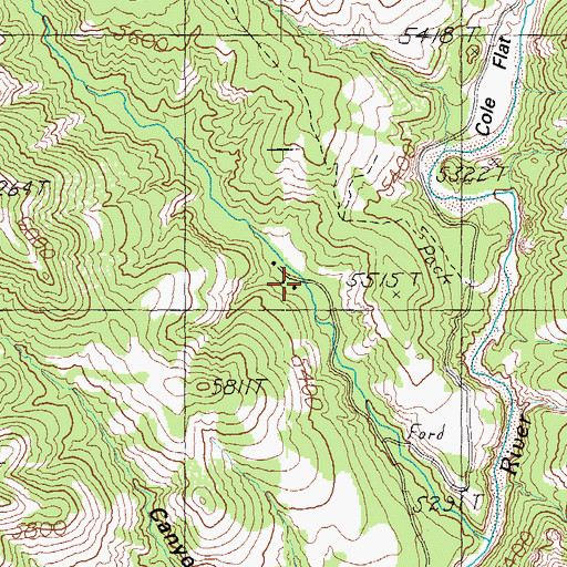 Topographic Map of Downs Cabin, AZ