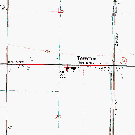 Topographic Map of West Jefferson High School, ID