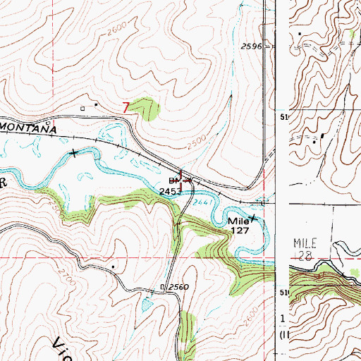 Topographic Map of Wellesley, ID