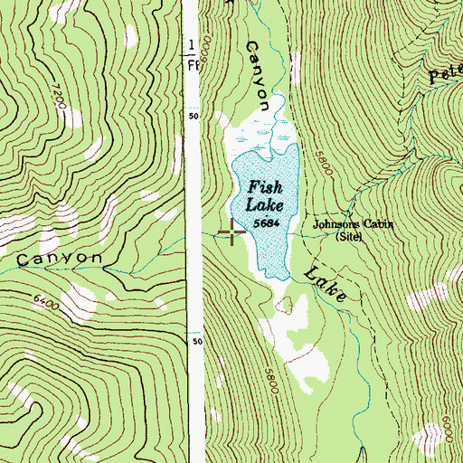 Topographic Map of Whistling Pig Creek, ID