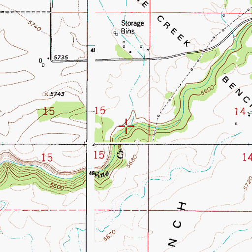 Topographic Map of Wolf Creek, ID