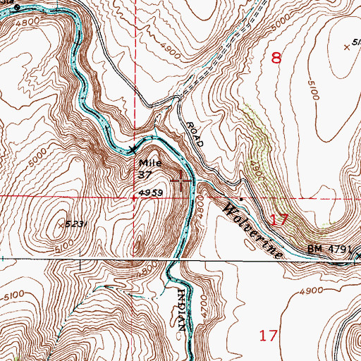 Topographic Map of Wolverine Canyon, ID