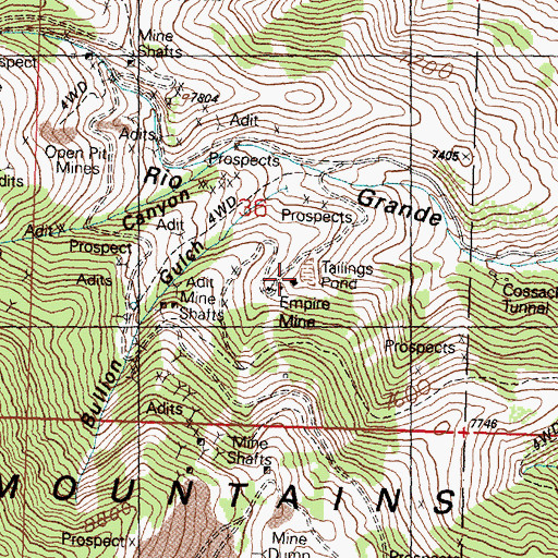 Topographic Map of White Knob (historical), ID