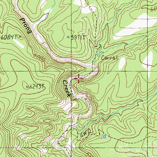 Topographic Map of Dry Prong Trail Forty-five, AZ
