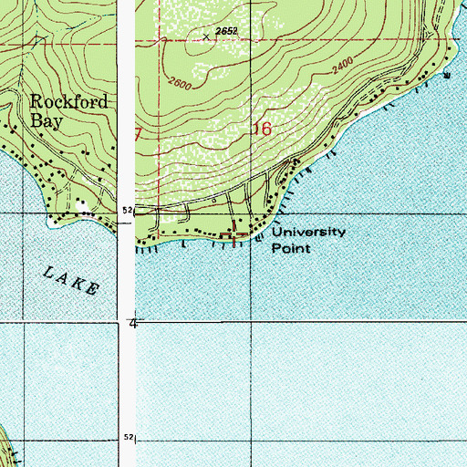 Topographic Map of University Point, ID