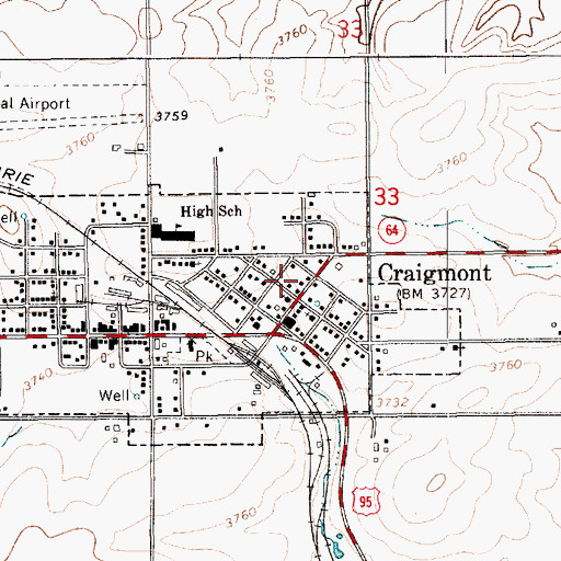 Topographic Map of Vollmer, ID