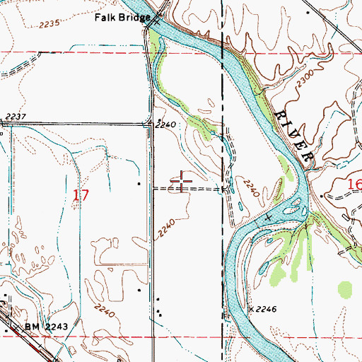 Topographic Map of Vickery Access Area, ID