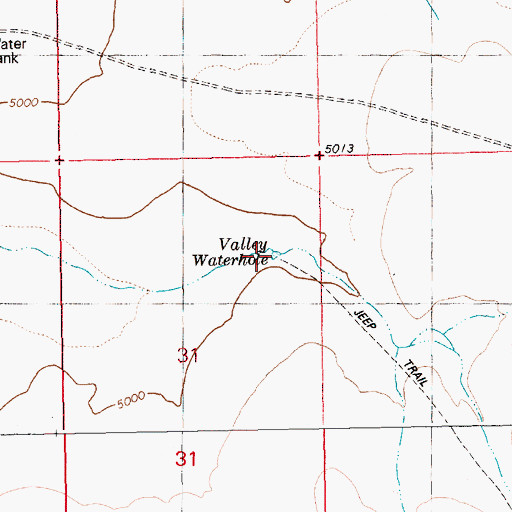 Topographic Map of Valley Waterhole, ID