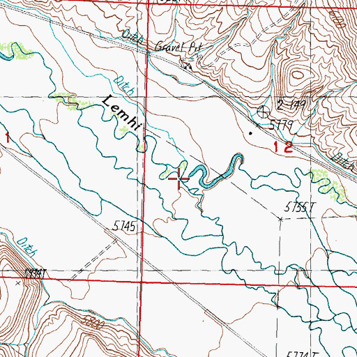 Topographic Map of Lemhi River Weir, ID