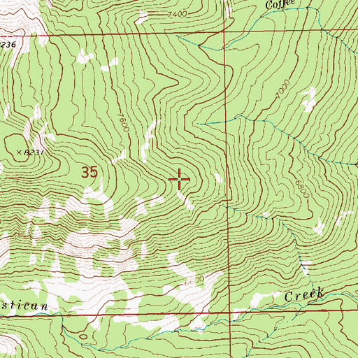 Topographic Map of Valley County, ID