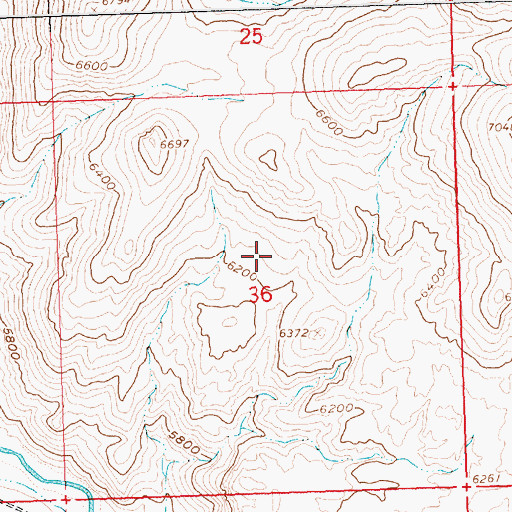 Topographic Map of Custer County, ID