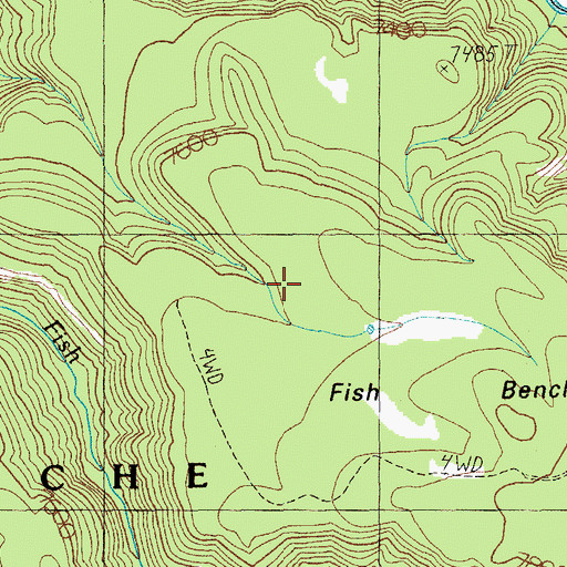 Topographic Map of Fishbench Tank, AZ