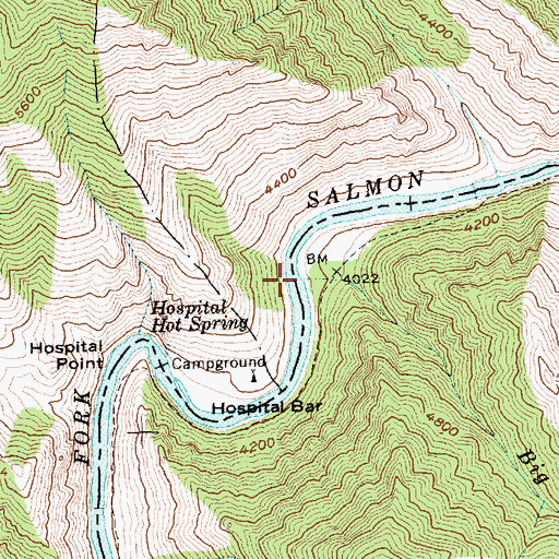 Topographic Map of Big Aparejo Creek, ID