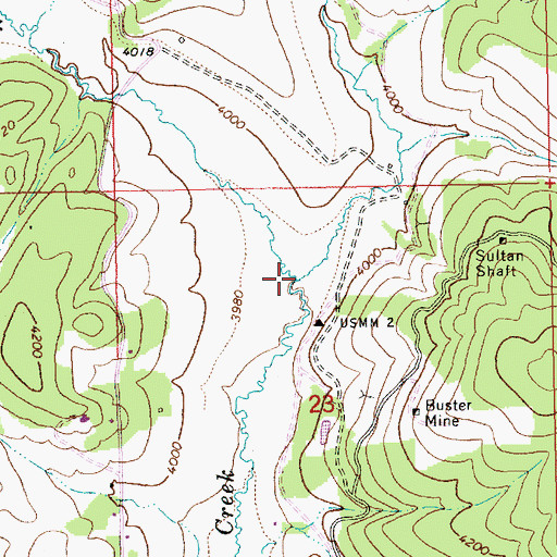Topographic Map of Big Elk Creek, ID