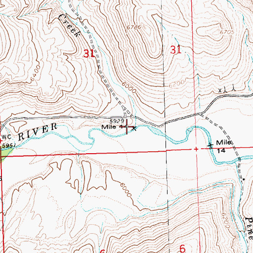 Topographic Map of Big Lake Creek, ID