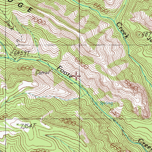 Topographic Map of Foote Creek Seventy-six Trail, AZ