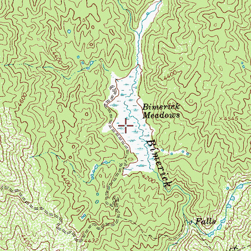 Topographic Map of Bimerick Meadows, ID