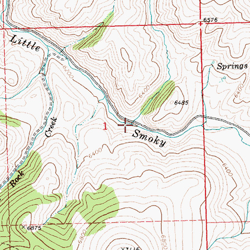 Topographic Map of Blackhorse Creek, ID