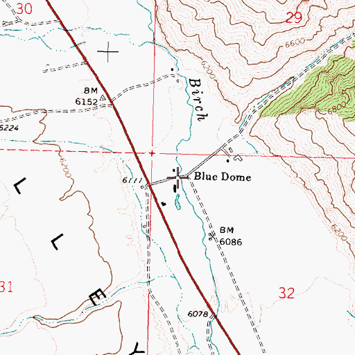 Topographic Map of Blue Dome, ID