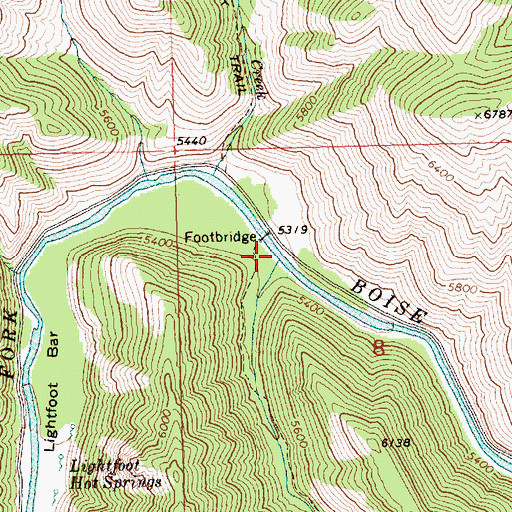Topographic Map of Boardman Creek, ID