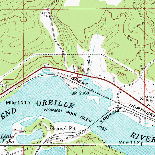 Topographic Map of Carr Creek, ID