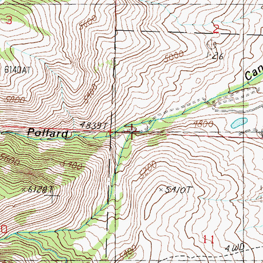 Topographic Map of Chipps Creek, ID