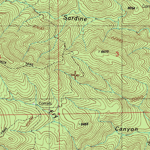 Topographic Map of Frye Trail Twelve, AZ