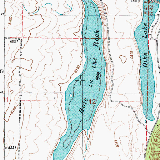 Topographic Map of Hole in the Rock, ID