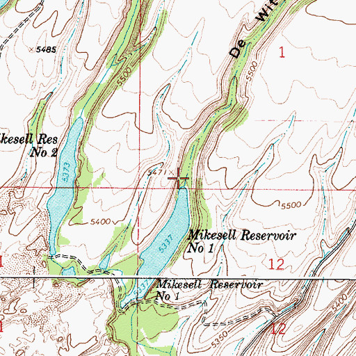 Topographic Map of De Witt Canyon, ID