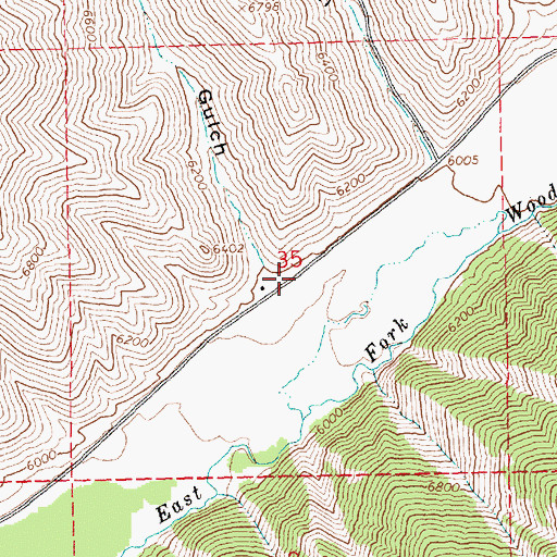 Topographic Map of Decker Gulch, ID