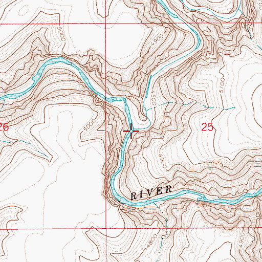 Topographic Map of Deep Creek, ID