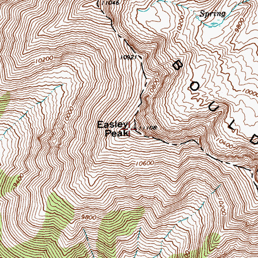 Topographic Map of Easley Peak, ID