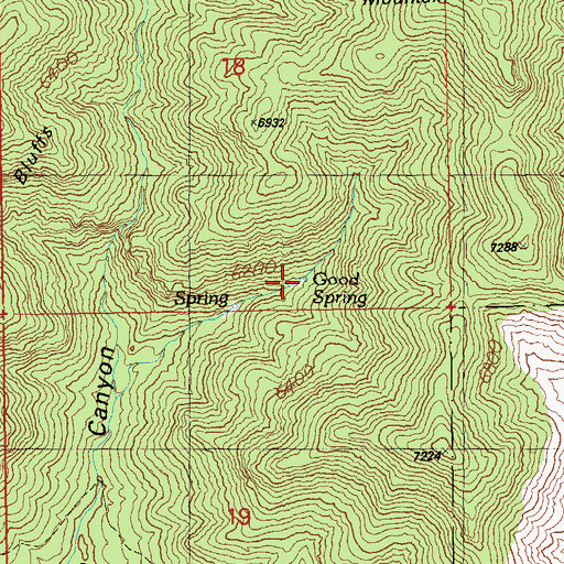 Topographic Map of Hughes Spring, AZ