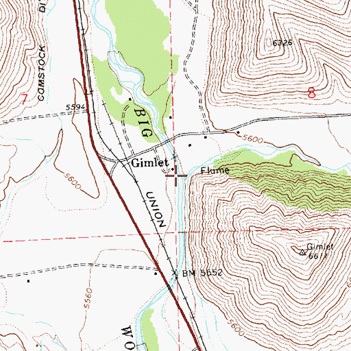 Topographic Map of East Fork Wood River, ID