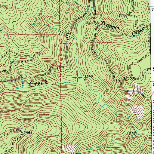 Topographic Map of Glover Creek, ID
