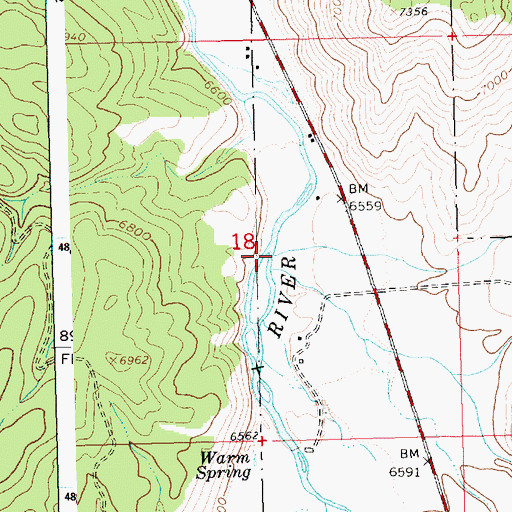 Topographic Map of Gold Creek, ID