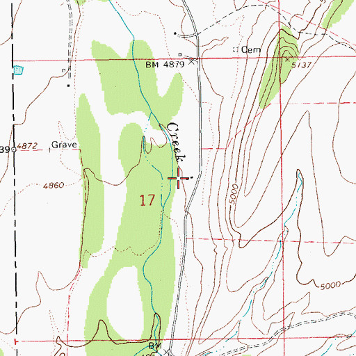 Topographic Map of Greenwade Ranch, AZ