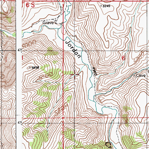 Topographic Map of Hard Up Gulch, ID