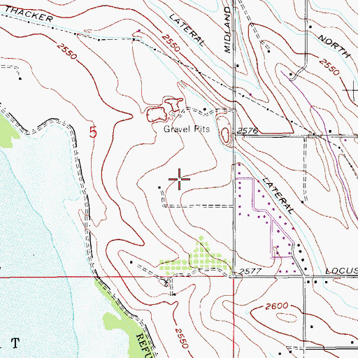Topographic Map of Herron Lateral, ID