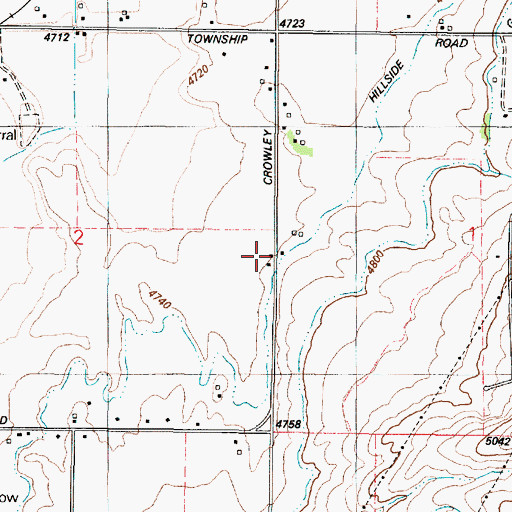 Topographic Map of Highline Canal, ID