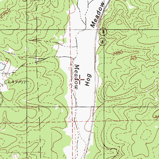 Topographic Map of Hog Meadow, ID