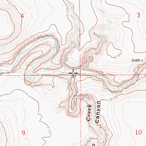 Topographic Map of Hole Up Canyon, ID