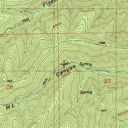 Topographic Map of H L Canyon Eleven Trail, AZ