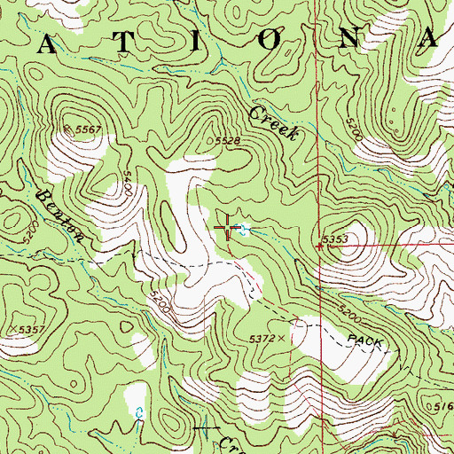Topographic Map of H U Bar Tank, AZ